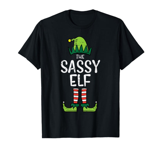 Sassy Elf Xmas Matching Christmas For Family T-Shirt