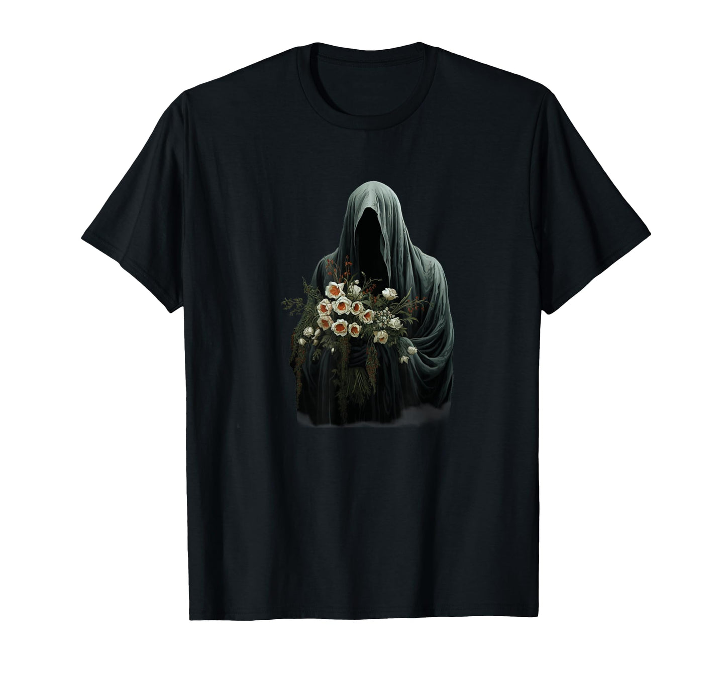 Halloween Costume Vintage Floral Ghost Pumpkin Funny Graphic T-Shirt