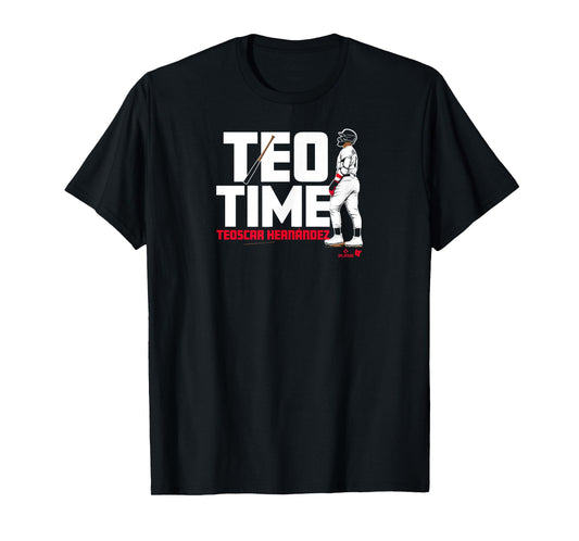 BreakingT Teoscar Hernandez - Teo Time - Los Angeles Baseball T-Shirt, Small, Blue