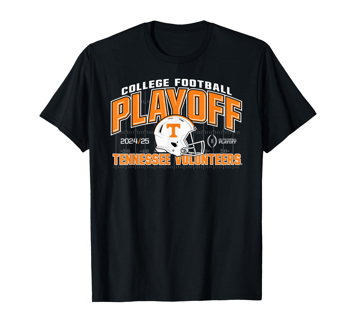 Elite Authentics Tennessee Volunteers Unisex-Adults T-Shirt, Black, Small, Short Sleeve, Modern, Crew Neck, Letter Print, Football, 1 Count