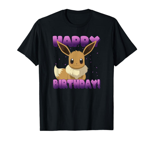 Pokémon Birthday Eevee Big Face Happy Birthday T-Shirt
