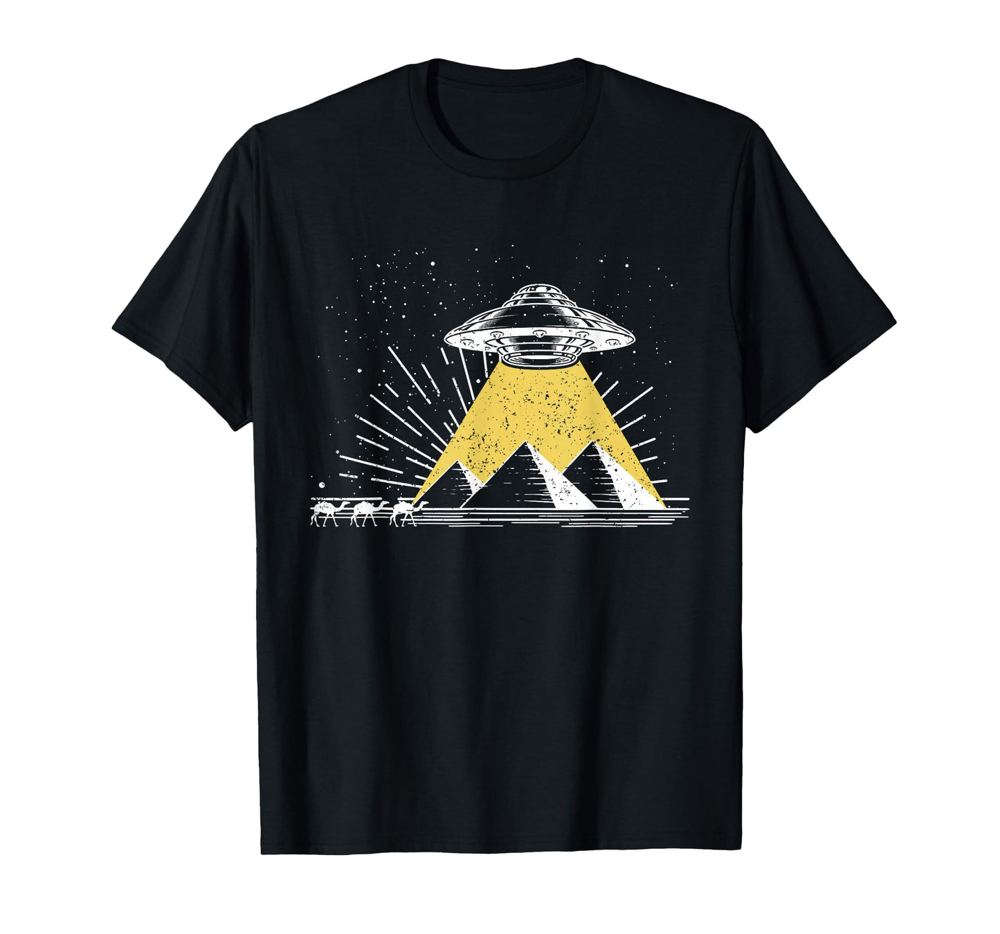 Science Fiction Universe Space Egypt Pyramids UFO T-Shirt