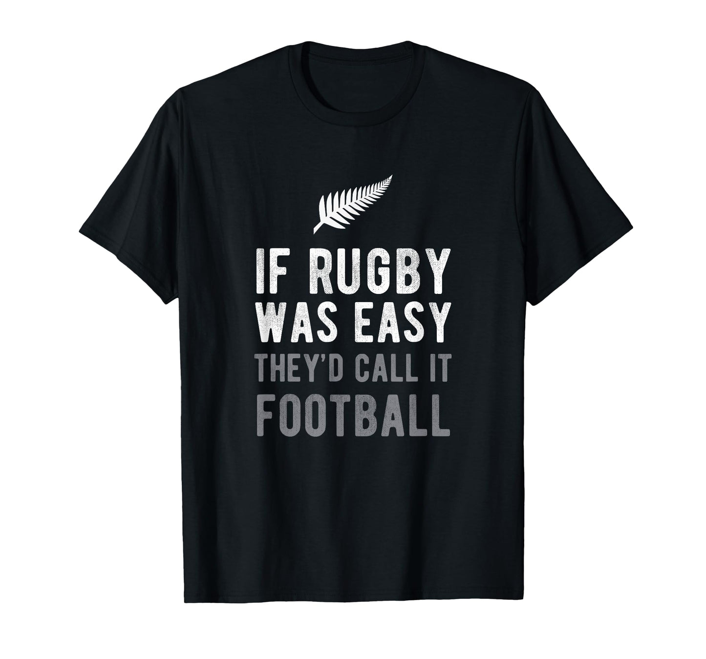 Funny New Zealand Rugby NZ Silver Fern Football Gift T-Shirt