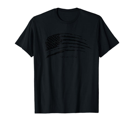 American Flag Gun Style Grunt Patriot T-Shirt
