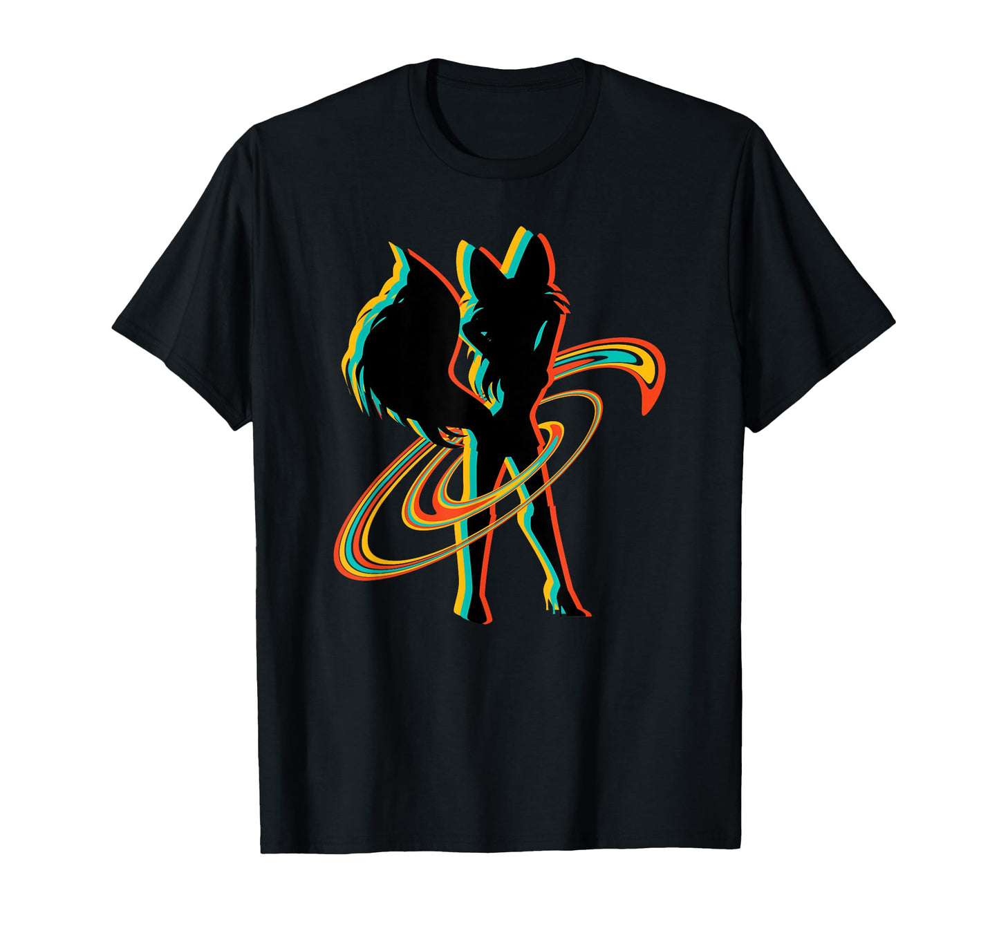 Retro Sexy Fox Anthropomorphic Furry Fandom Cosplay Fursona T-Shirt