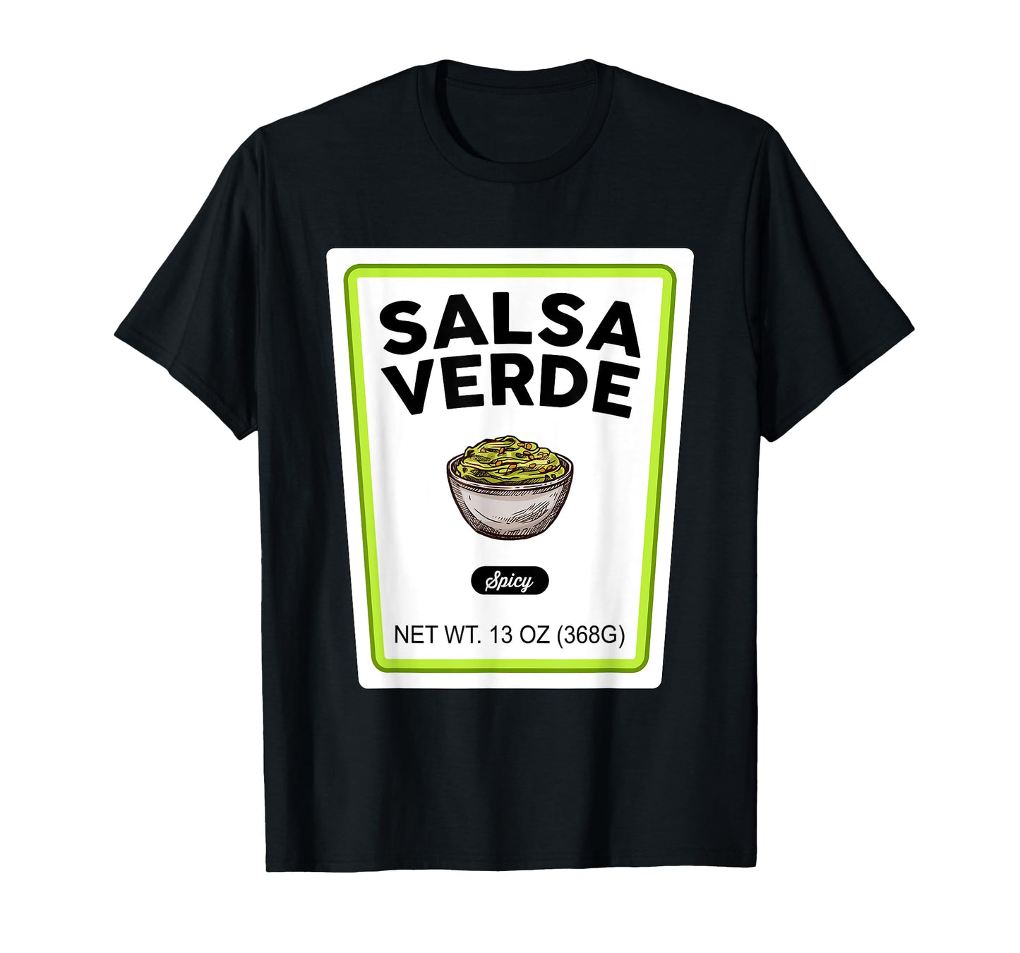 Halloween Matching Costume Salsa Verde Bottle Label T-Shirt