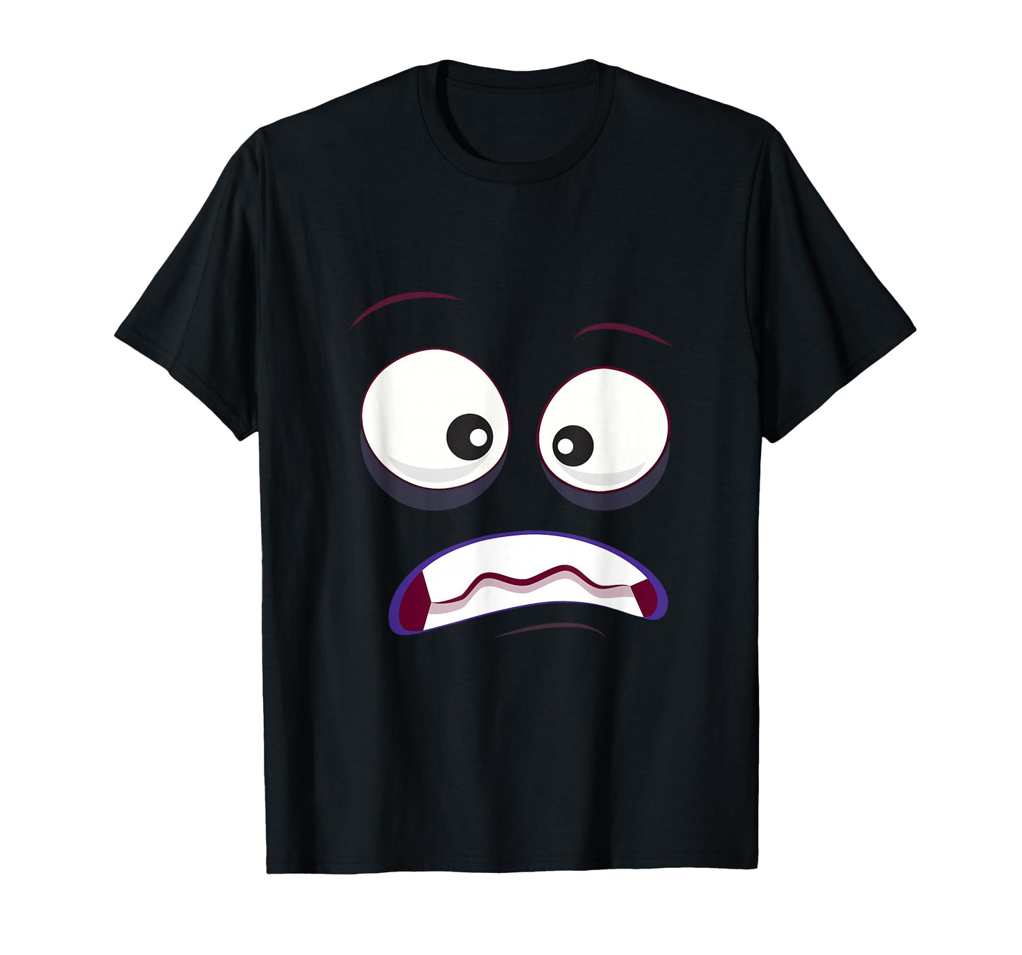 Cute Face Funny Ghost Surprised Monster Costume Halloween T-Shirt