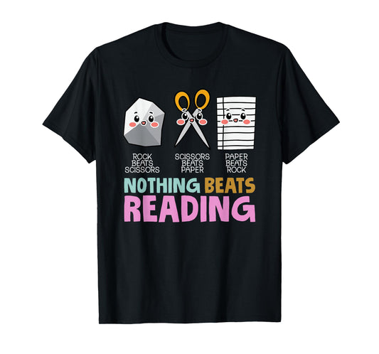 rock paper scissor nothing beats reading T-Shirt