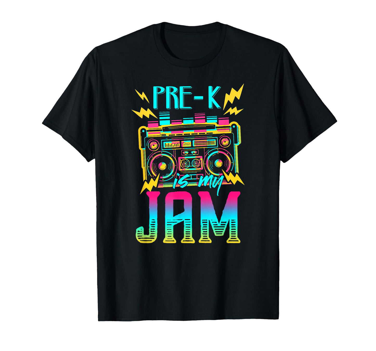 Pre-K Is My Jam-vintage 80s Teacher Student Preschool T-Shirt for Men Women Girls Kids