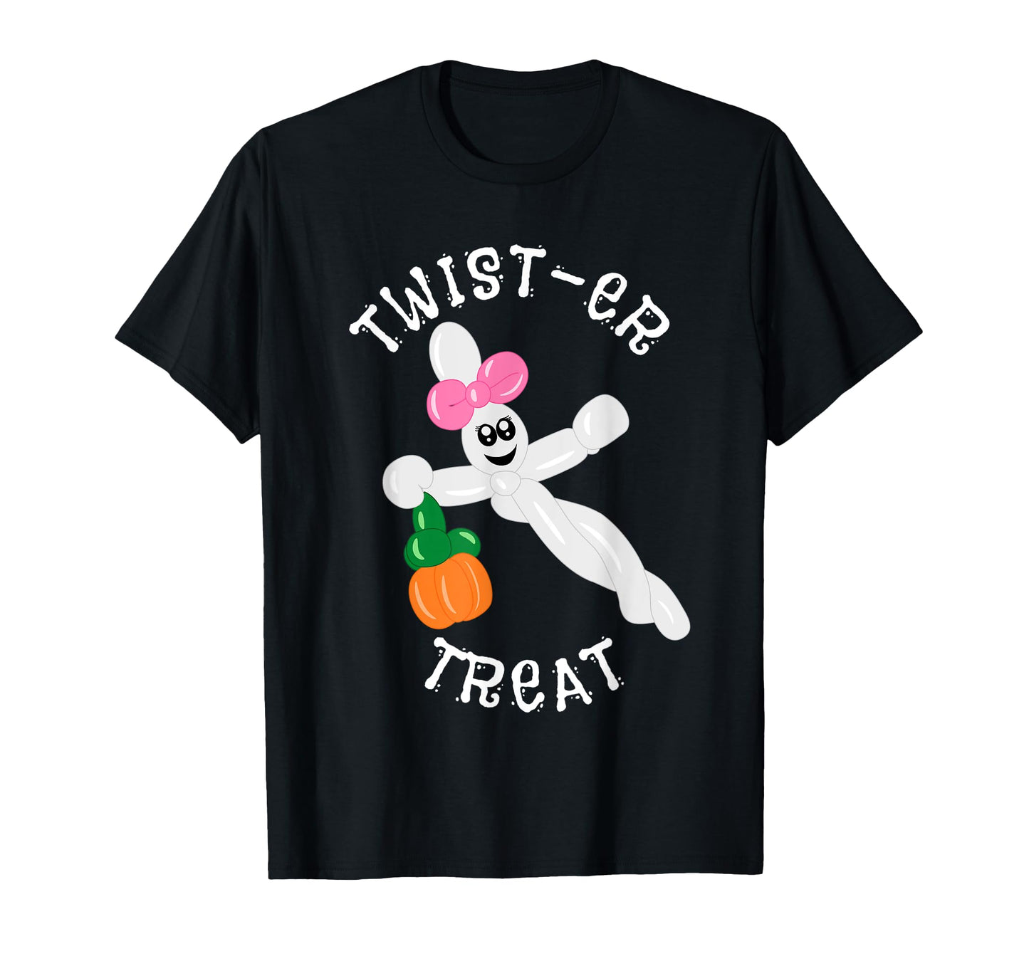 Balloon Animal Twister Treat Halloween Ghost Pumpkin T-Shirt