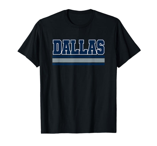 Dallas Blue & Light Grey Throwback Dallas TX Tailgate Party T-Shirt