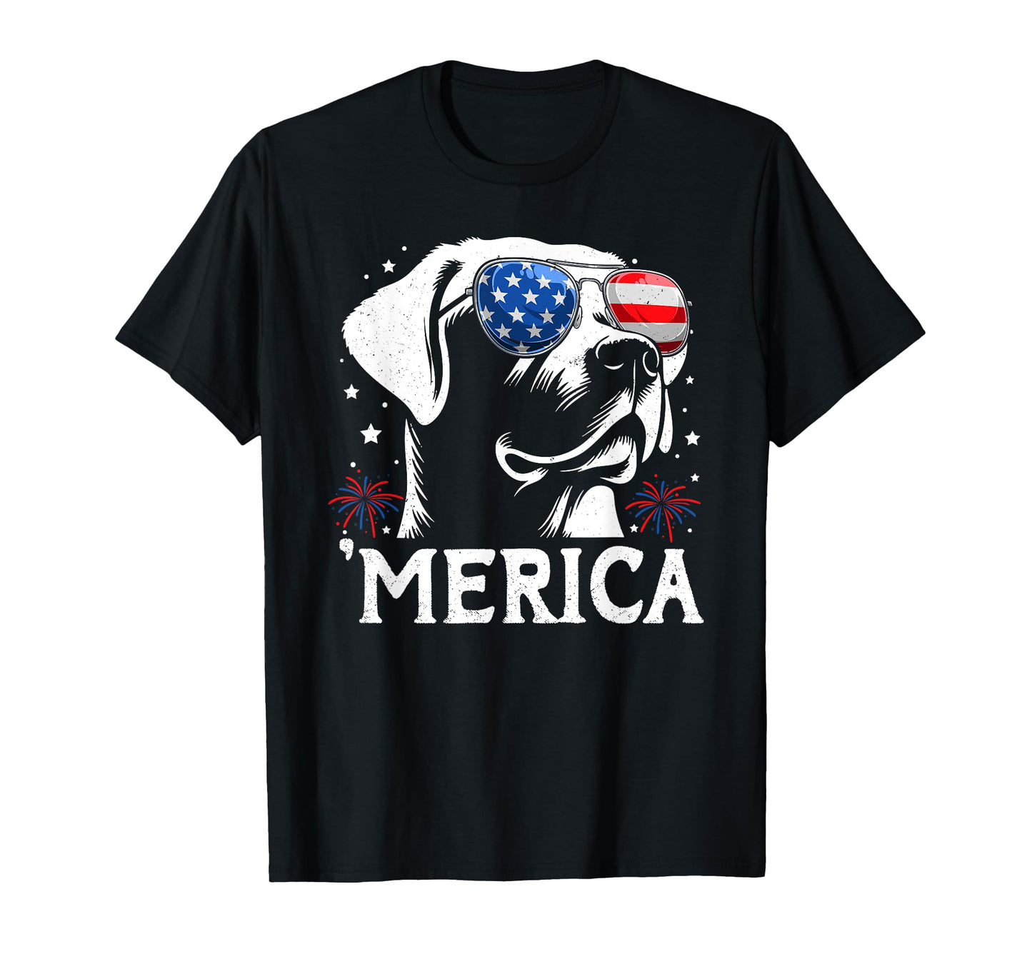 Labrador Retriever 4th of July Merica Patriotic Dog Tee Men Women Kids T-Shirt