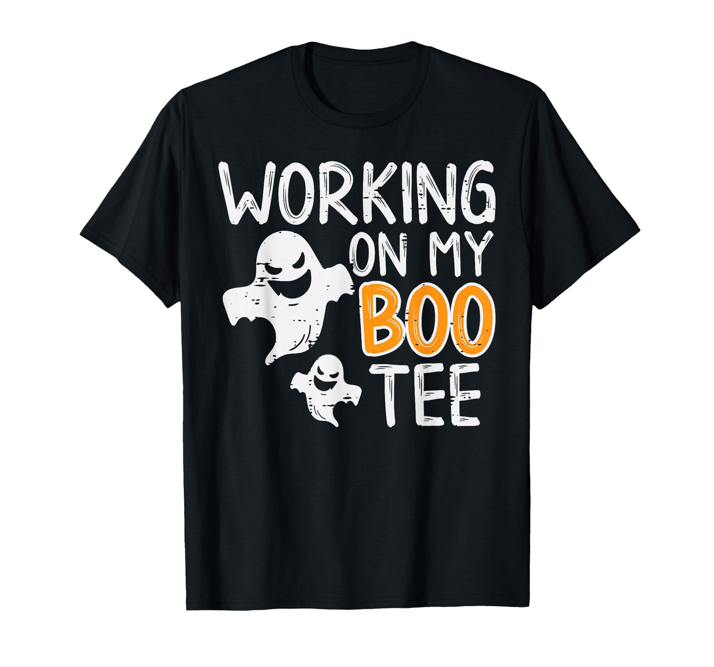 Working On My Boo Tee Funny Halloween Costume Men Women Gym T-Shirt