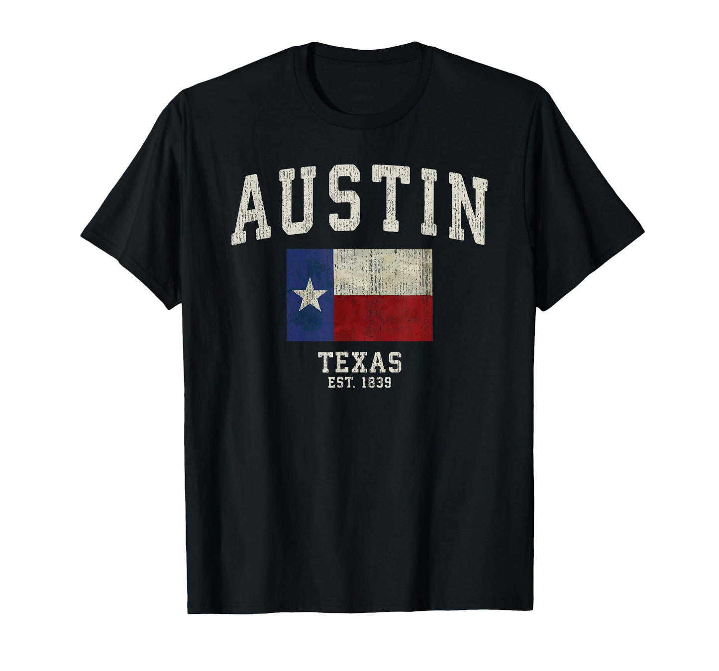 Distressed Austin Texas State Flag T-Shirt