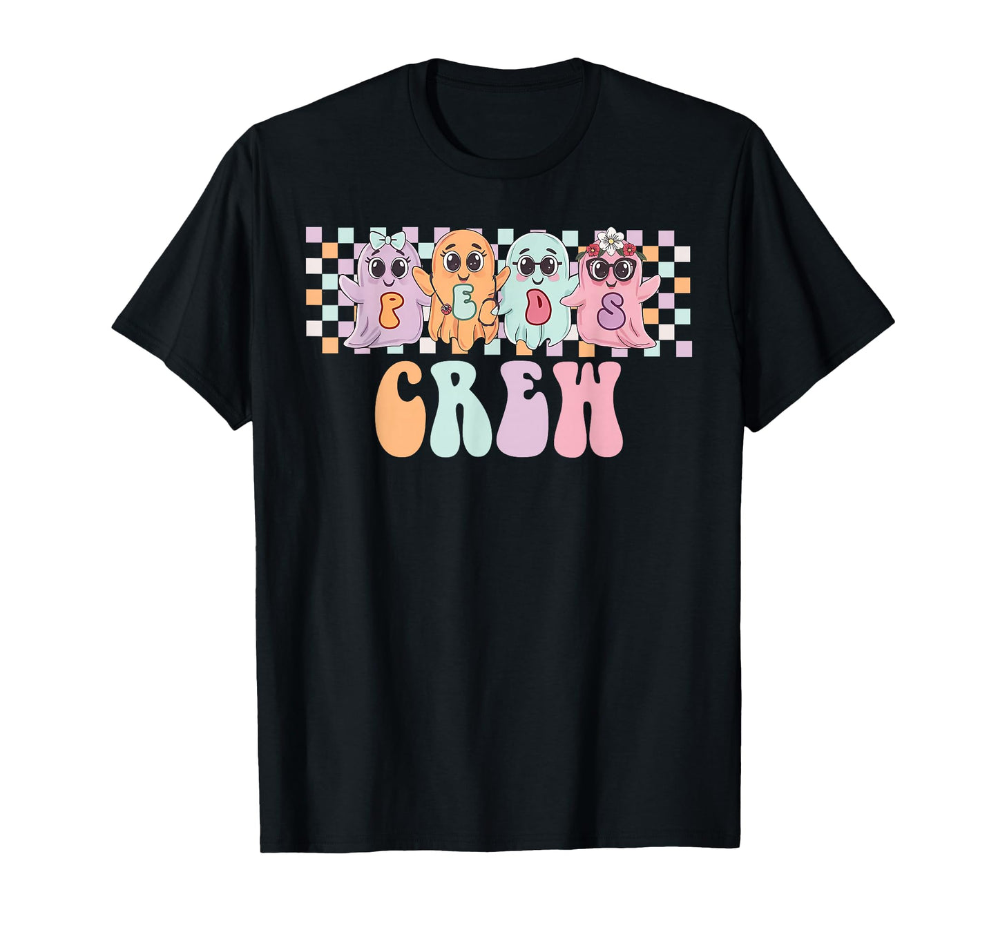 Peds Crew Spooky Ghost Pediatric Nurse Halloween Costume Men T-Shirt
