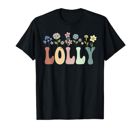 Lolly Gifts Women Wildflower Floral Design Lolly T-Shirt