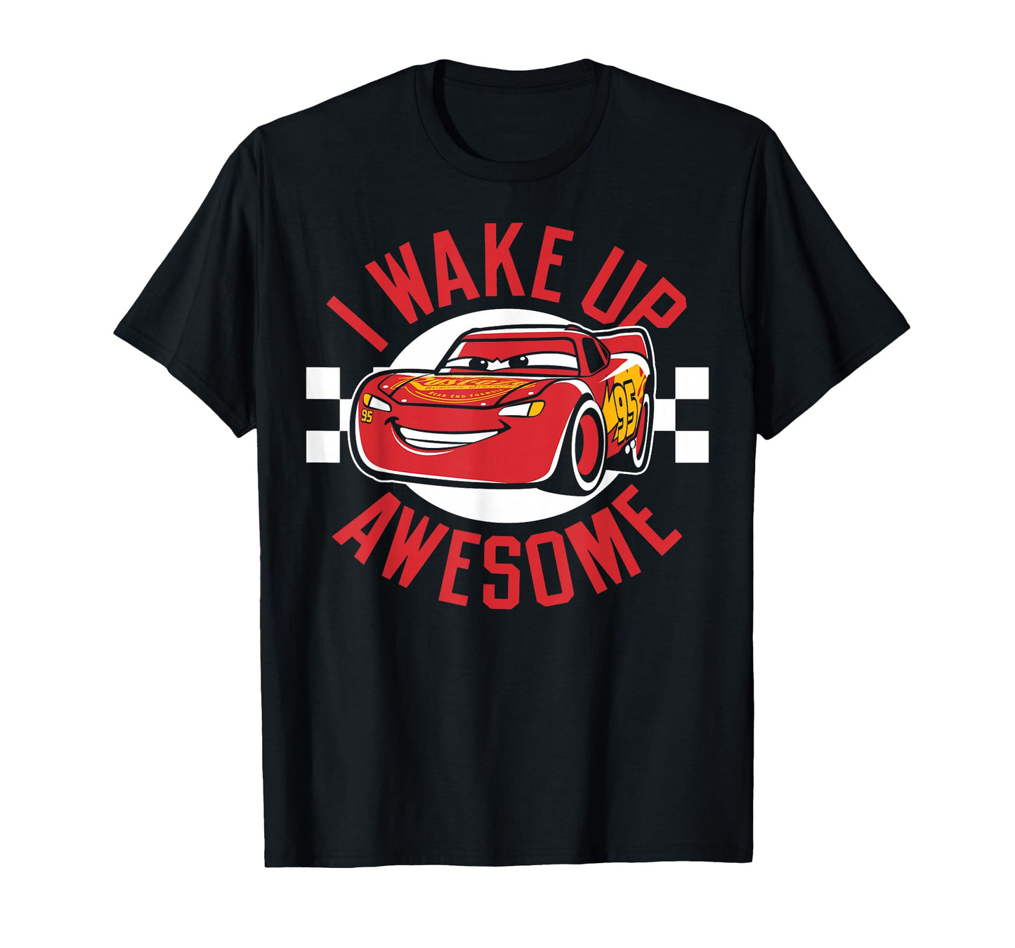 Disney Pixar Cars 3 Lightning McQueen I Wake Up Awesome T-Shirt