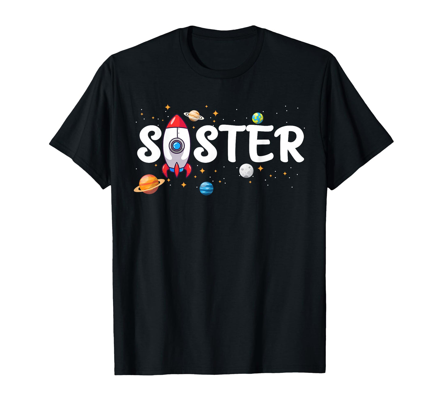 Sister of The Birthday Boy Astronaut 1st Birthday Family T-Shirt