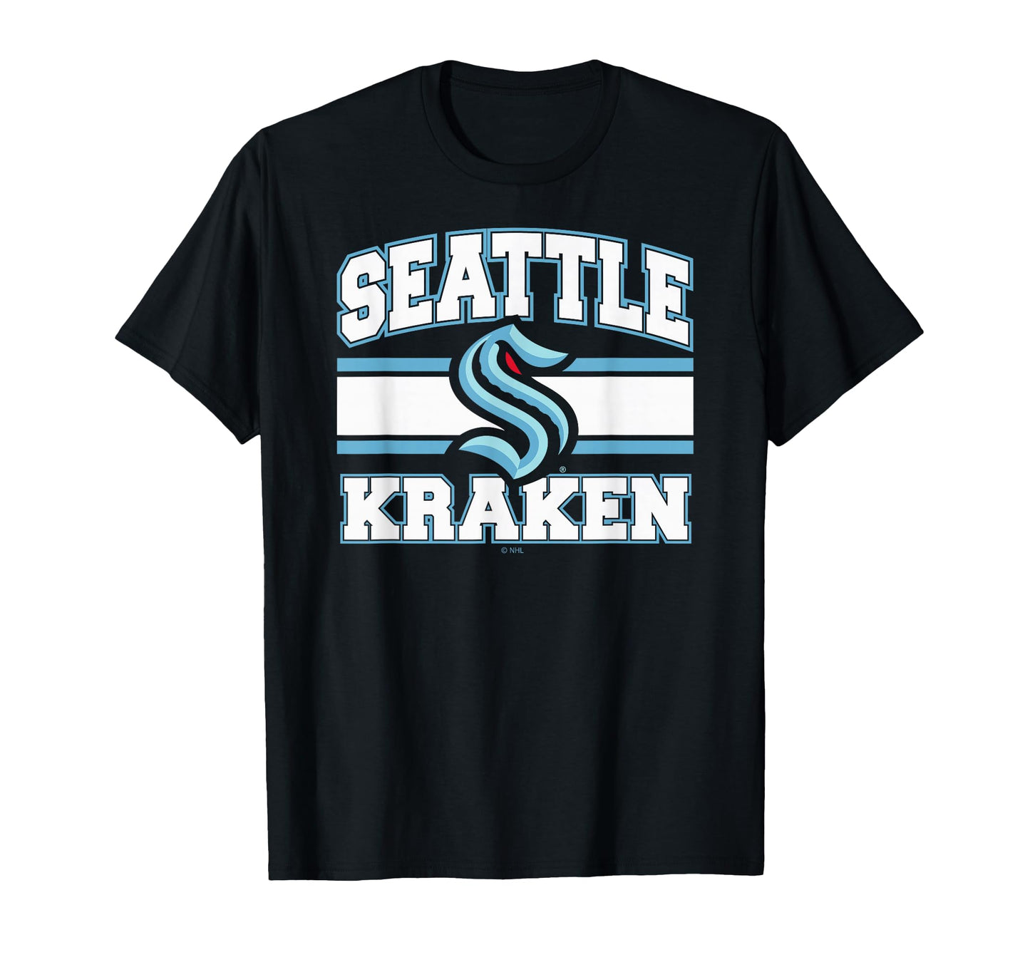 Seattle Kraken Stripe Navy Officially Licensed T-Shirt