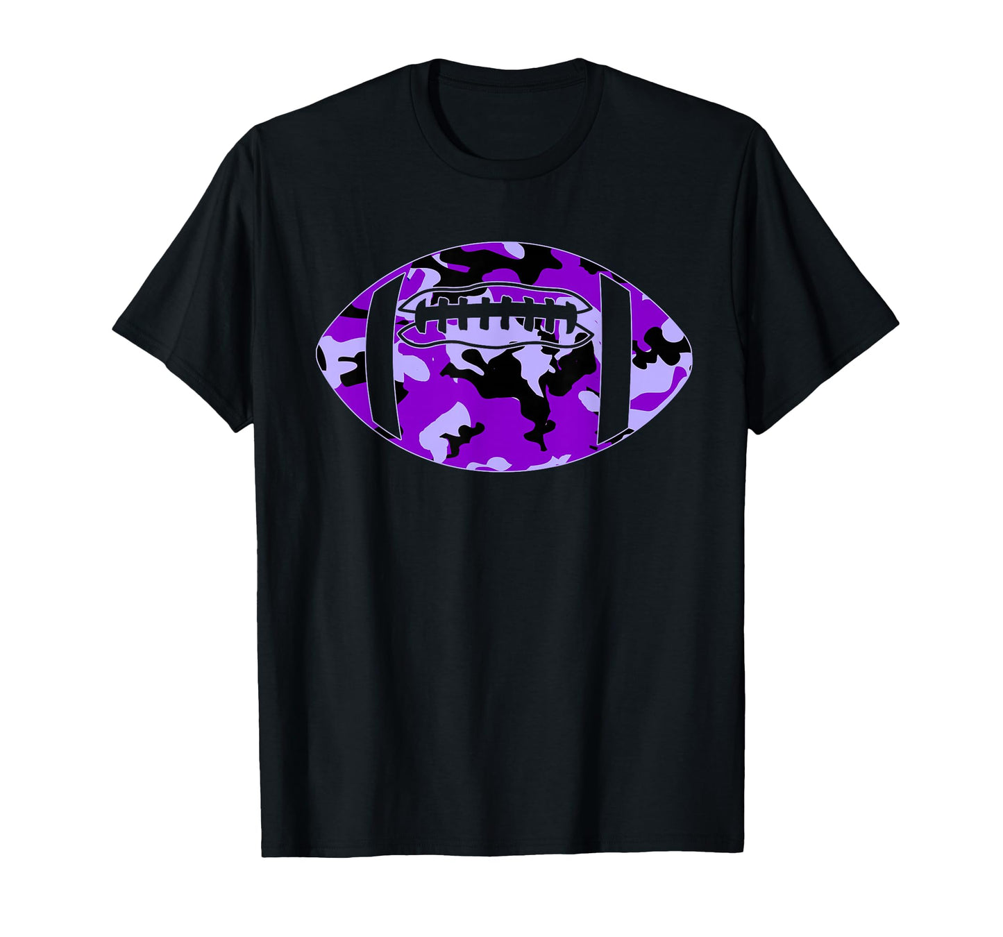 Camouflage Football Shirt - Purple Camo Football T-Shirt T-Shirt