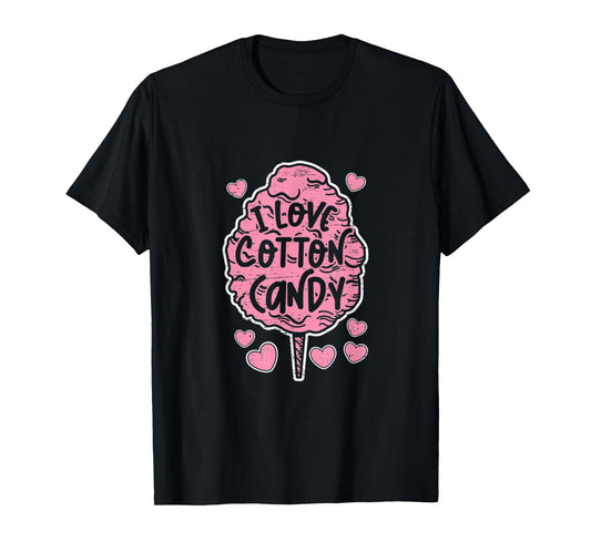 I Love Cotton Candy Stick Cone Fairy Floss T-Shirt