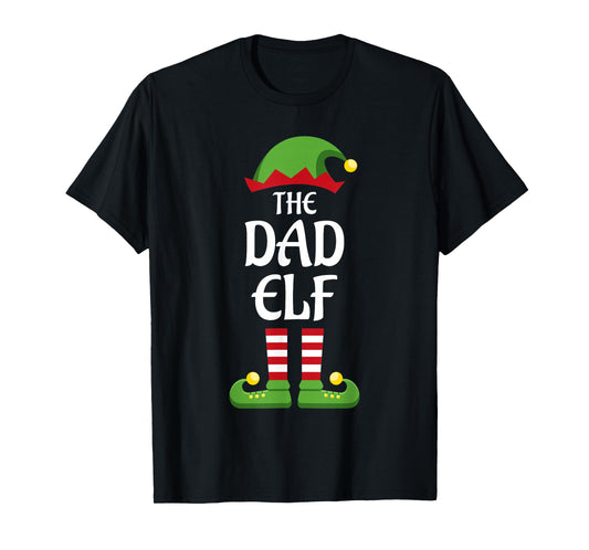 Dad Elf Family Matching Group Christmas Daddy T-Shirt