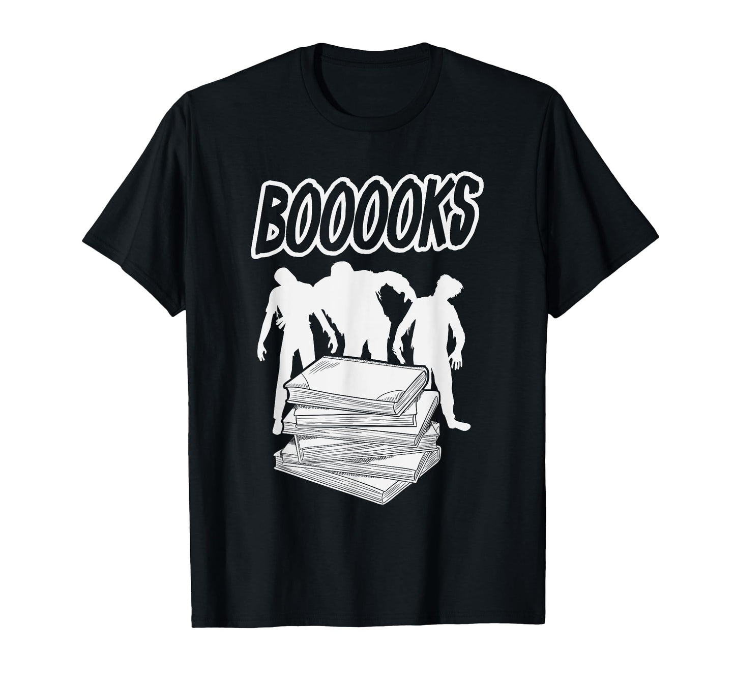 Booooks Halloween Zombie Book Reader Spooky Funny Gift Tee T-Shirt