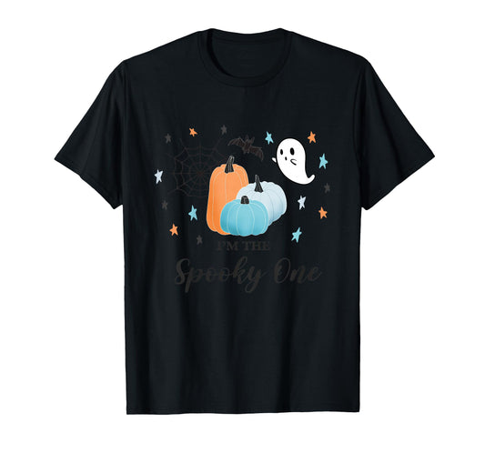 Kids I'm The Spooky One First Birthday Blue Pumpkin Halloween 1 T-Shirt