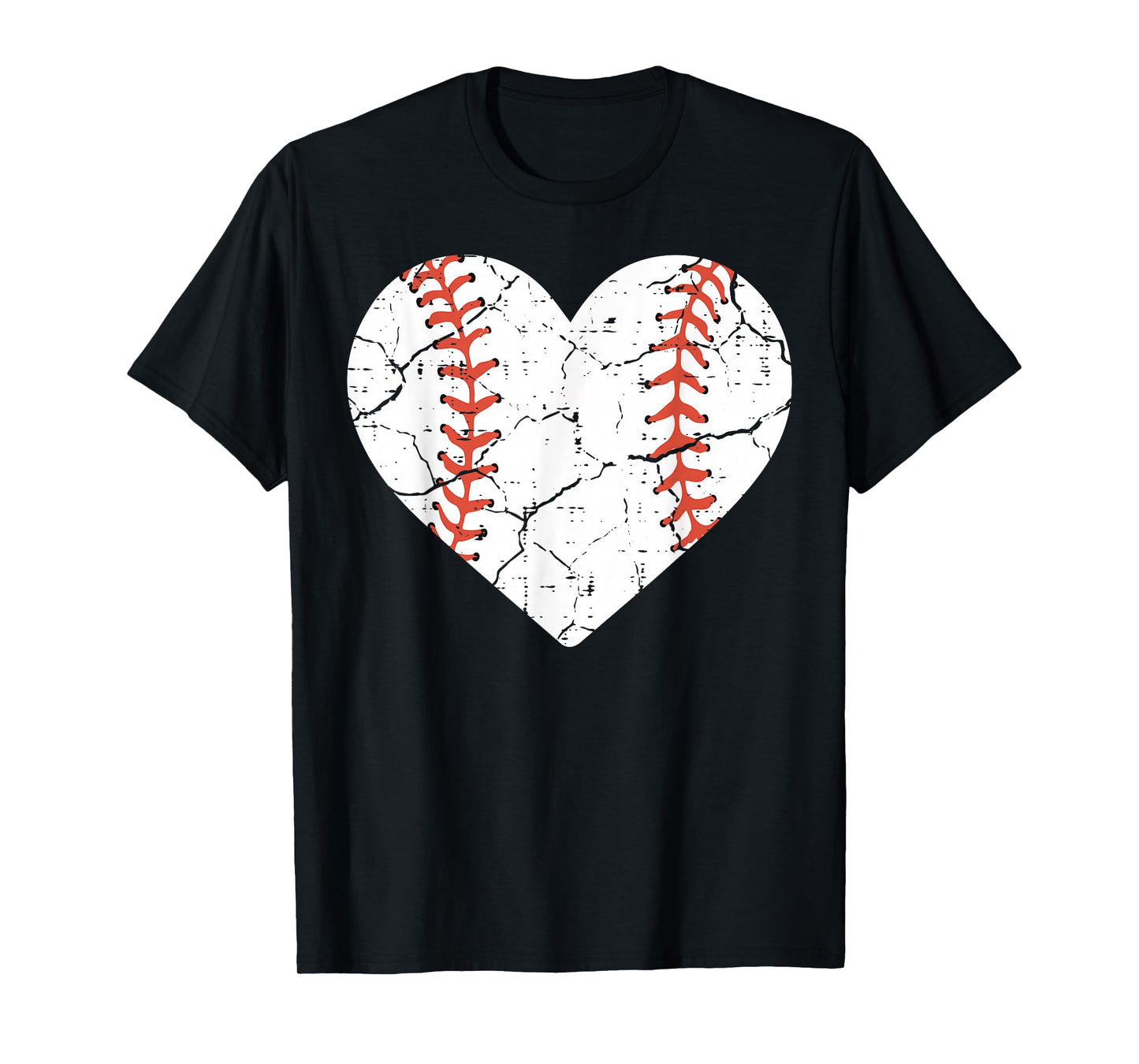 Baseball Heart Sports Player Coach Fan Women Girls T-Shirt