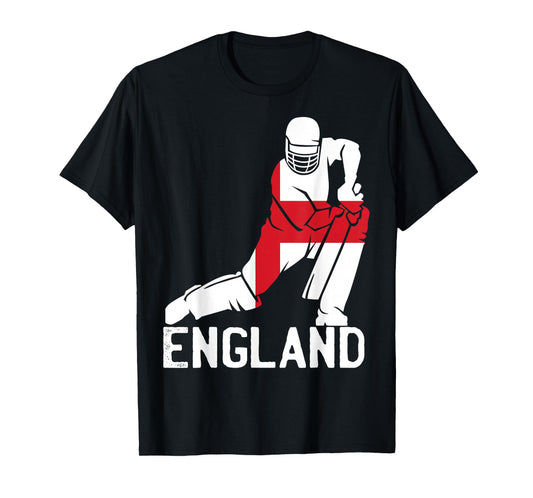 England Flag Cricket Fans Player Coach England T-Shirt