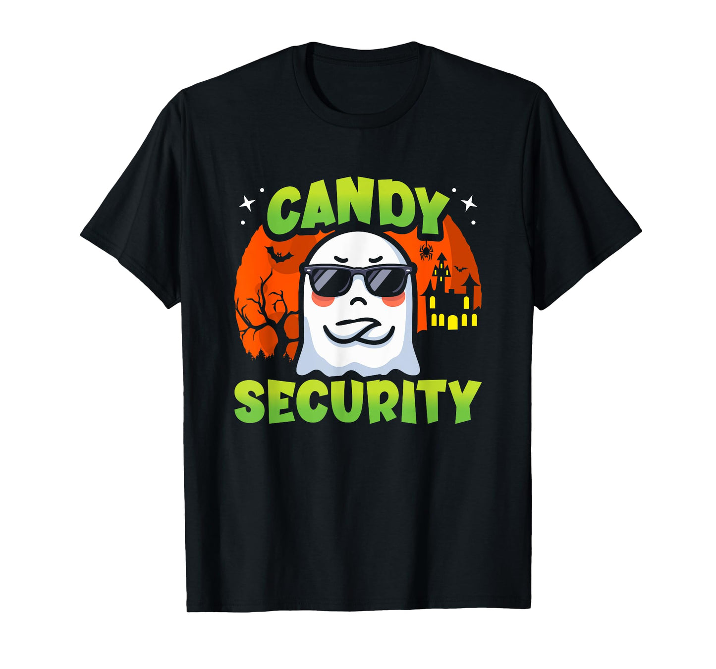 Cute Ghost Kids Halloween - Candy Security - Funny Halloween T-Shirt