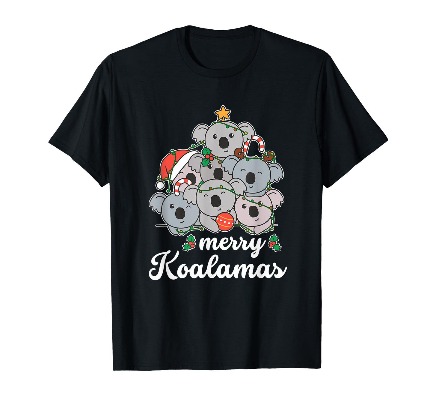 Merry Koalamas Pun Koala Christmas T-Shirt