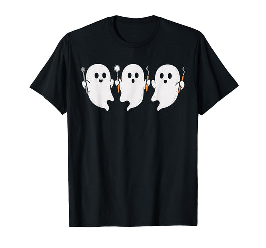 Spooky Dentist Ghost Halloween Smile Dental Bootiful Vibes T-Shirt