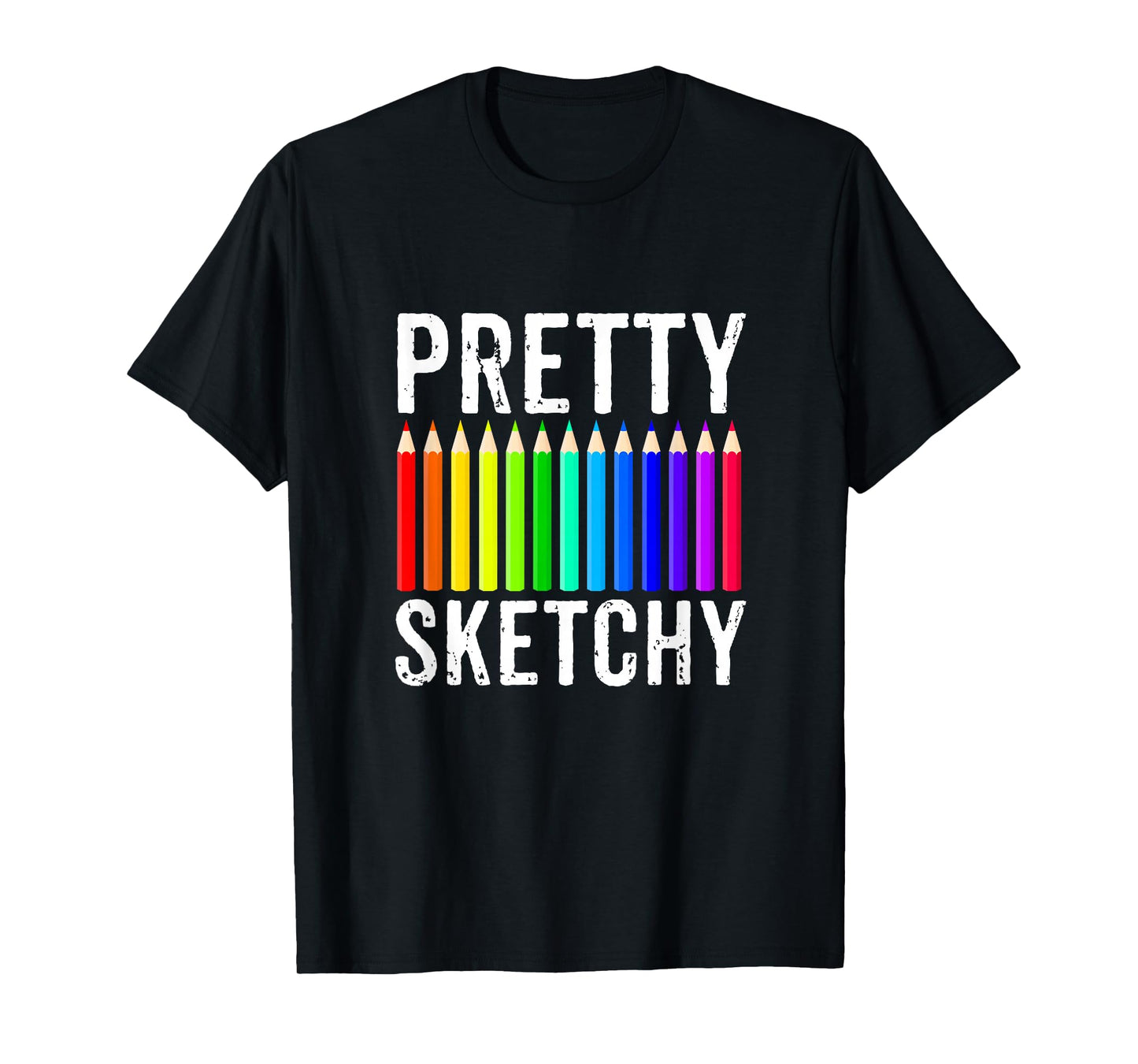 Colored Pencils I Love Art Crafty Apparel Co. Unisex-Adults, Unisex-Kids Art-themed T-Shirt Black Short Sleeve Classic Fit Crew Neck T-Shirt Small