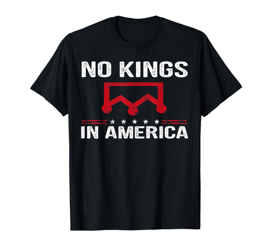 No Kings in America Flag Protest Save Democracy sign protest T-Shirt