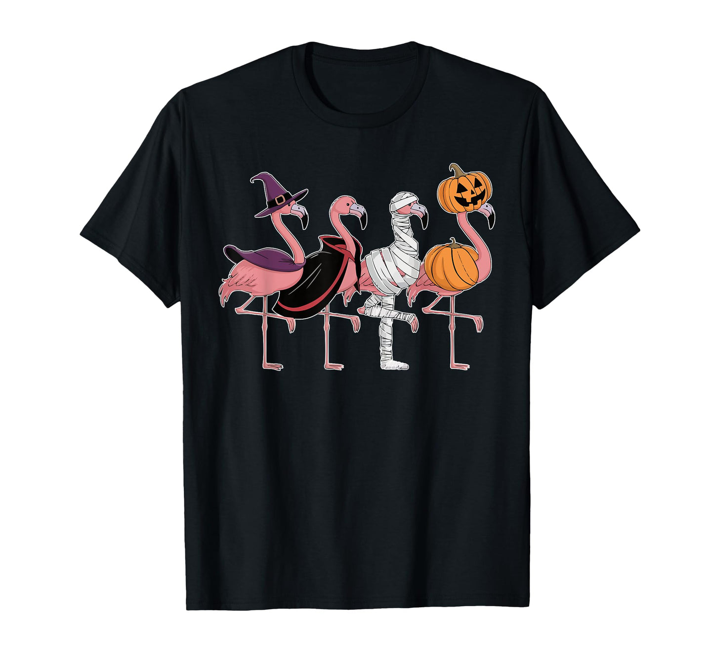 Flamingo Halloween Spooky Wading Bird Scary Trick Or Treat T-Shirt