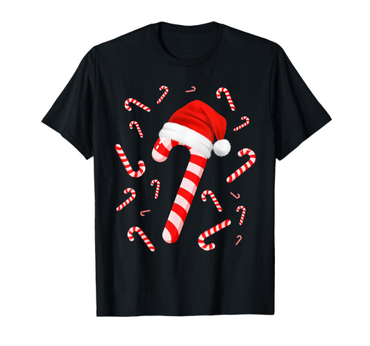 Funny Red and White Candy Crew Santa Merry Christmas Xmas T-Shirt