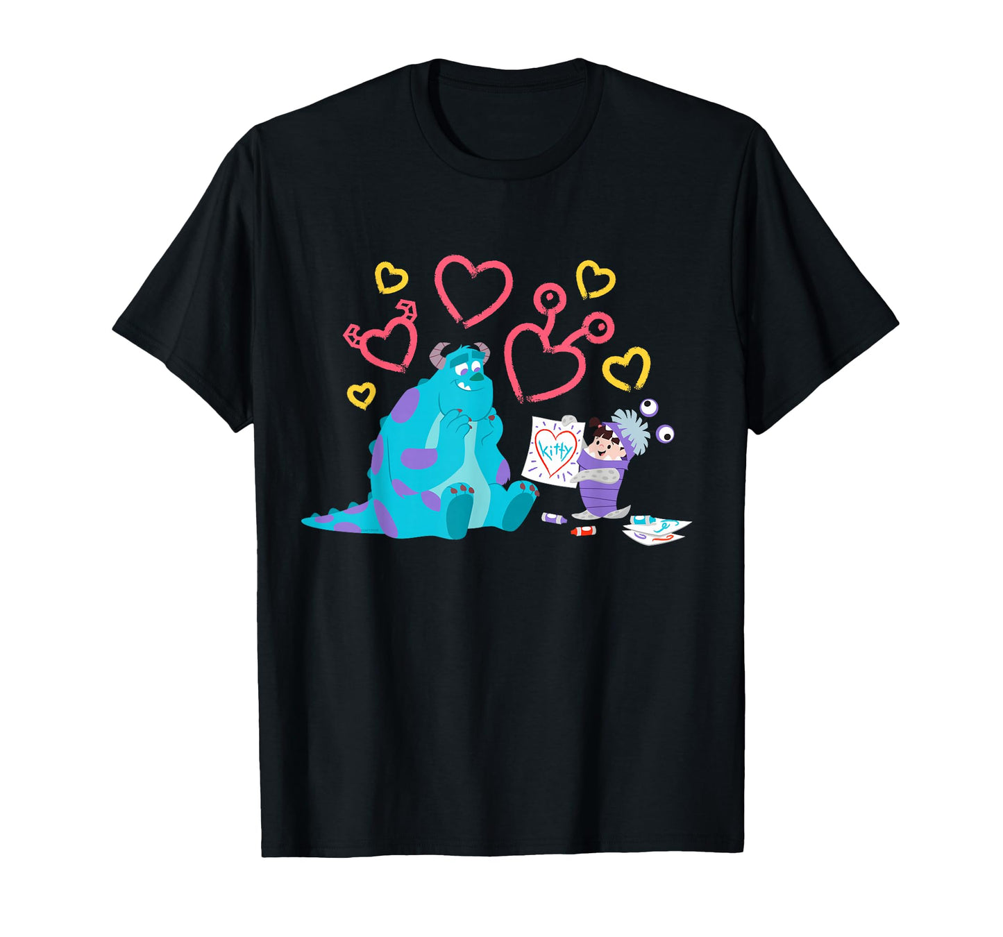 Disney and Pixar’s Monsters, Inc. Sulley Boo Kitty Hearts T-Shirt