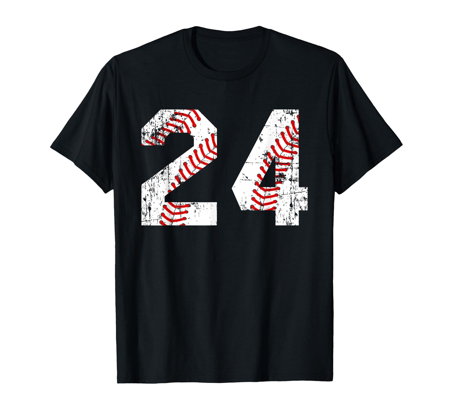 Vintage Baseball 24 Jersey Number T-Shirt