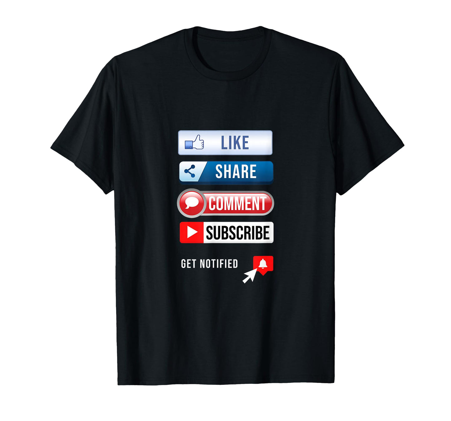Social Media Like Share Comment Subscribe Vlogger T-Shirt