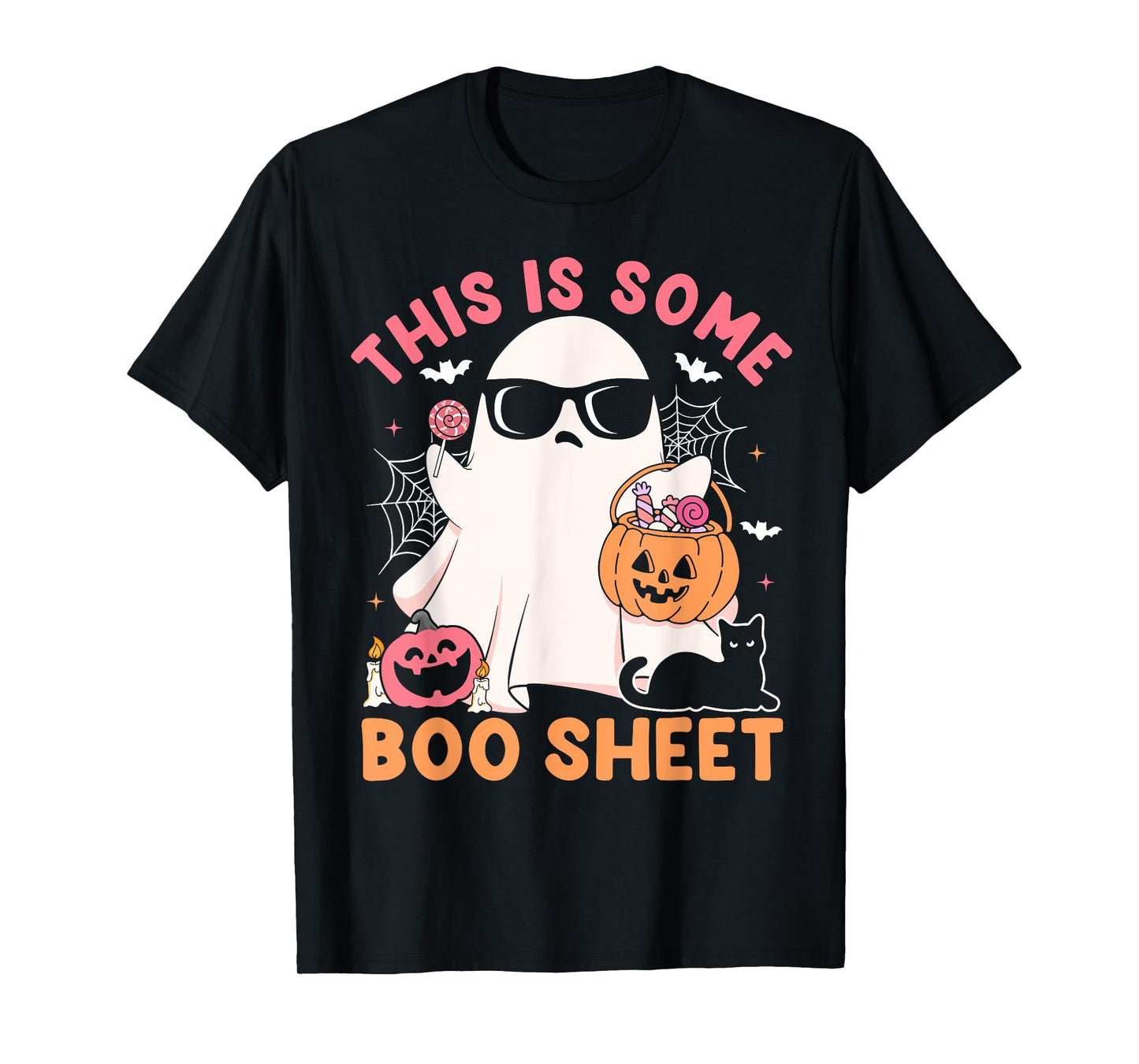 This Is Some Boo Sheet Cute Ghost Retro Halloween Costume T-Shirt