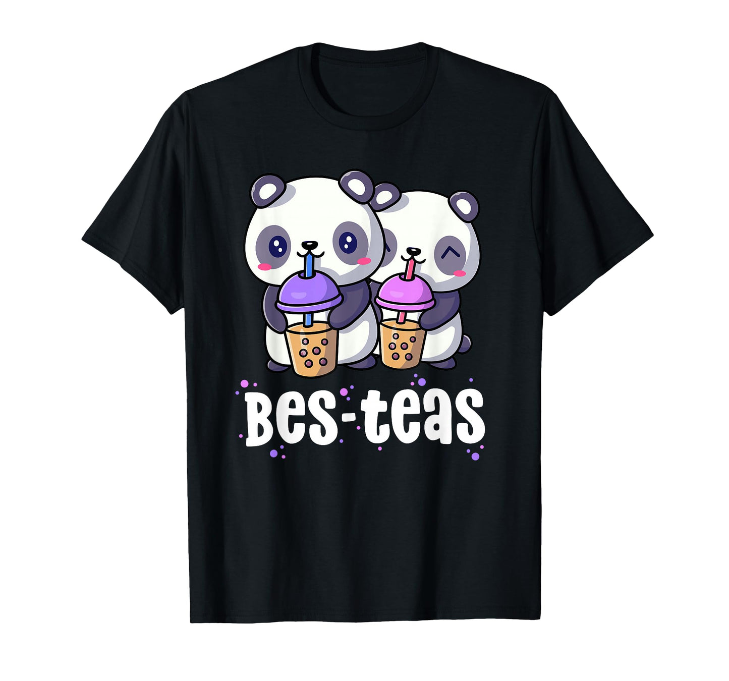 Boba Shirt Women Girls Bes Teas Kawaii Panda Bubble Tea T-Shirt