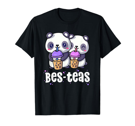 Boba Shirt Women Girls Bes Teas Kawaii Panda Bubble Tea T-Shirt