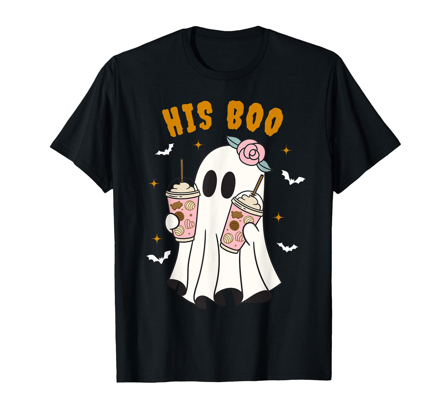 Her Boo & His Boo Funny Matching Halloween Pajama Couples T-Shirt