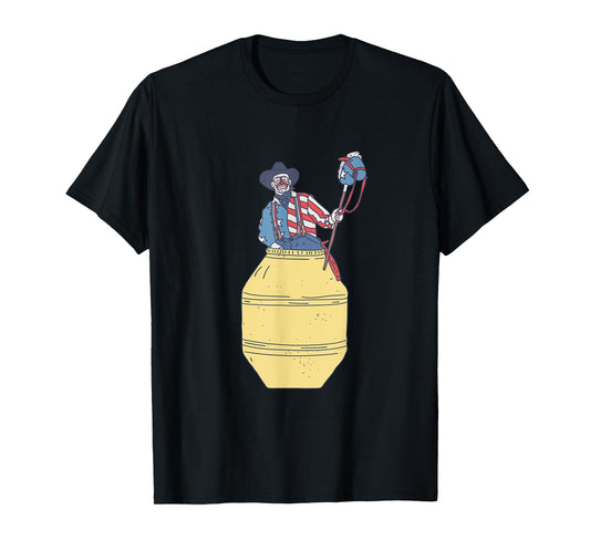Rodeo Clown - Barrelman - Patriotic Bullfighter T-Shirt