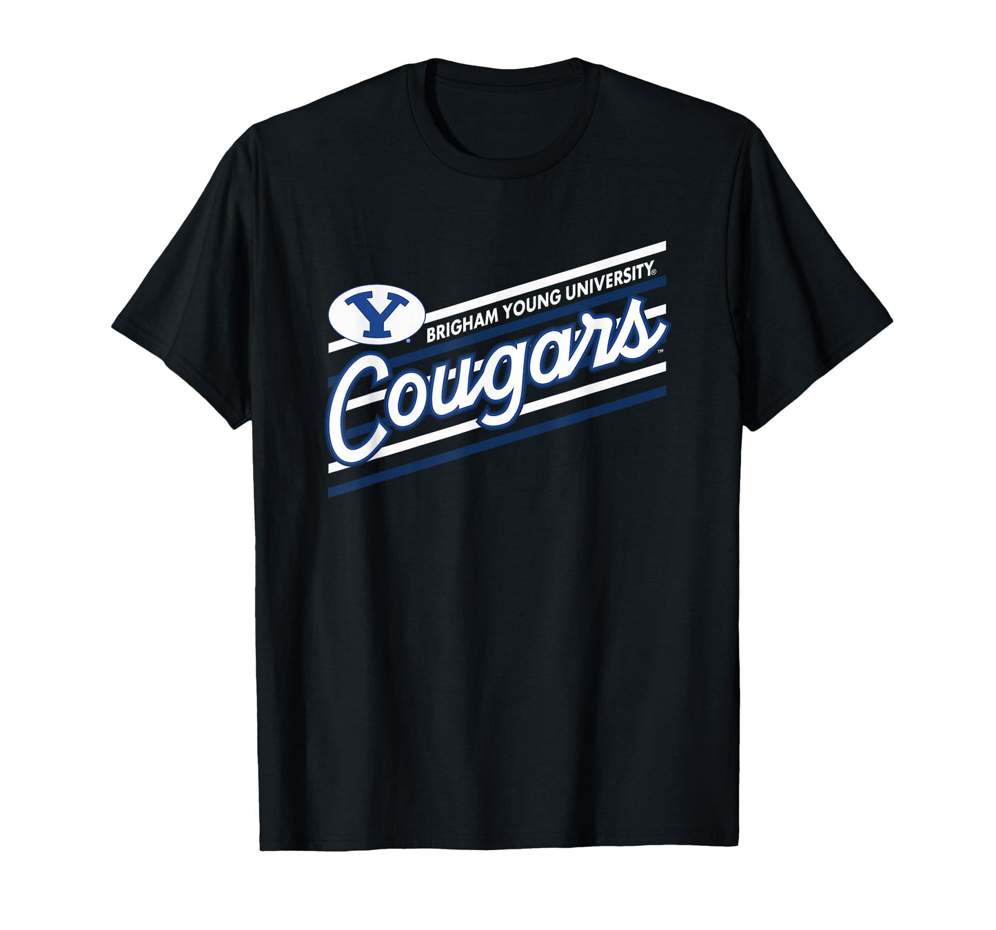 BYU Cougars Retro Performer Blue Officially Licensed T-Shirt
