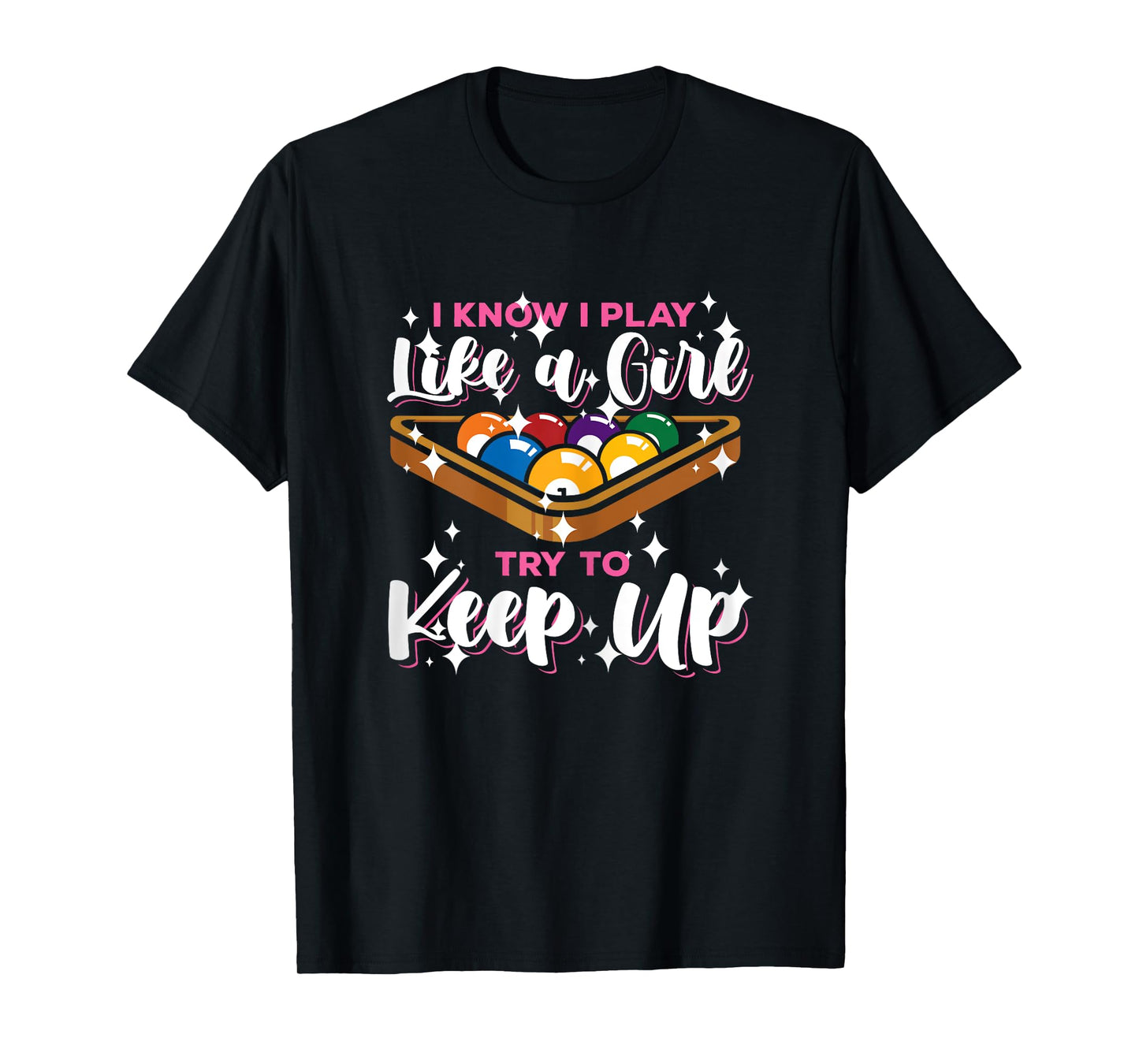 Funny Pool Lover Graphic for Women and Girls Billiard Player T-Shirt