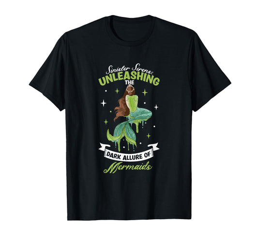Spooky Sirens Horror Mermaid Creepy Mermaid Haunted Sea T-Shirt