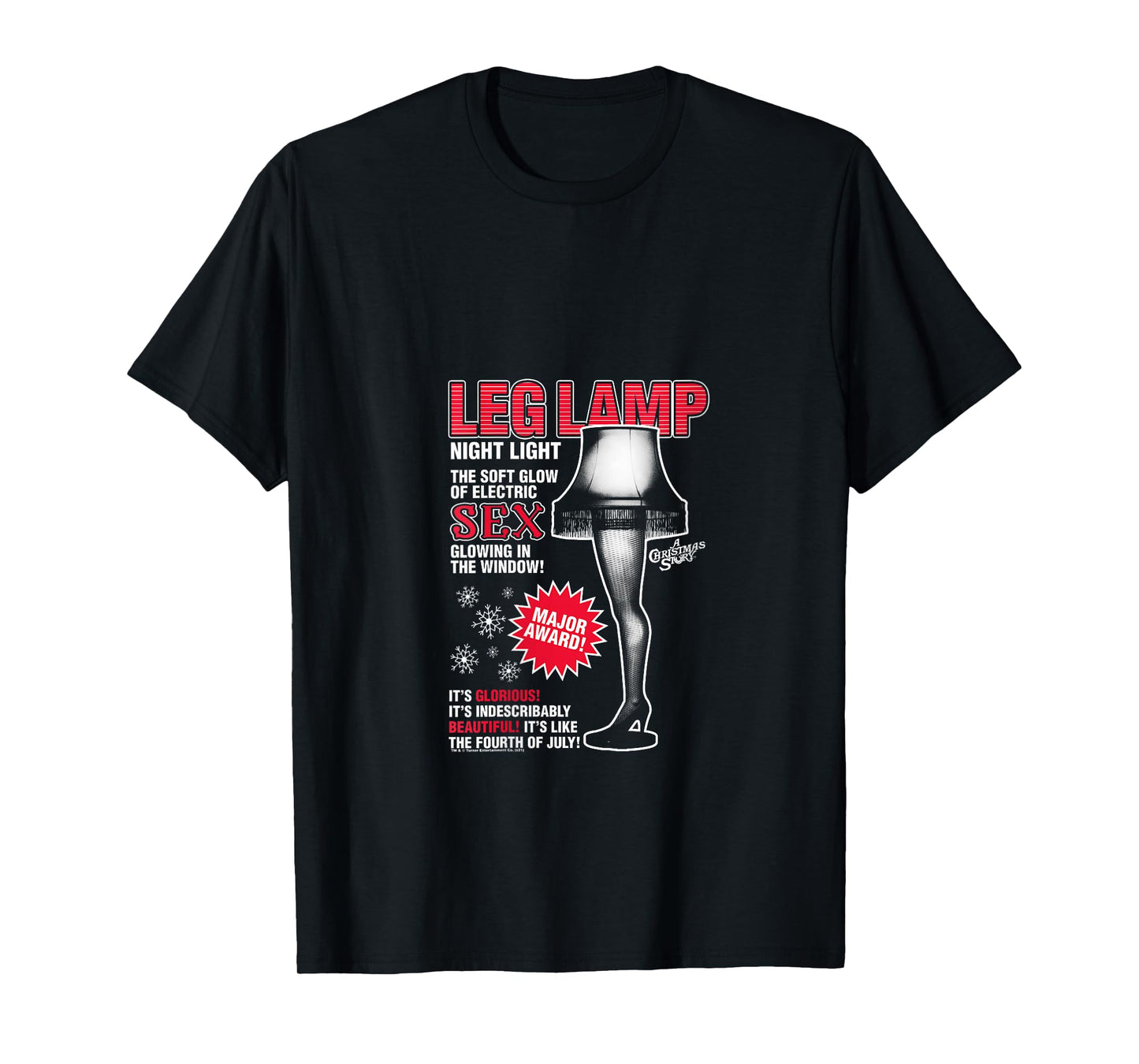 Womens A Christmas Story Leg Lamp Vintage Ad Funny Holiday V-Neck T-Shirt