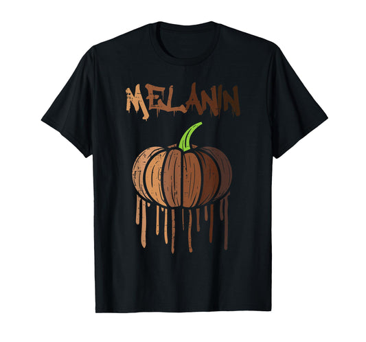 Pumpkin Drippin Melanin Halloween Black Lives Matter BLM BHM T-Shirt